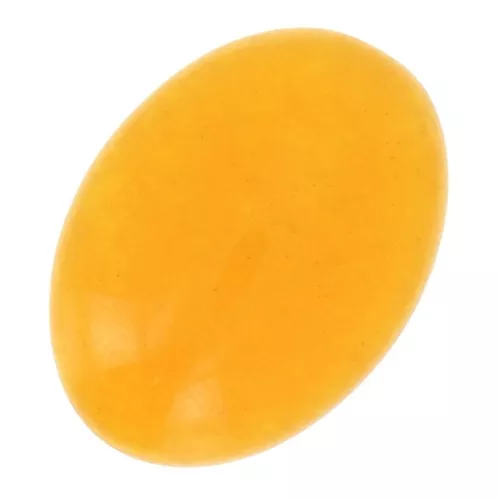 Cabuchón ovalado 14x10 mm - Jade teintée - Jaune x1