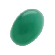 Cabujón ovalado de 14 x 10 mm - Ágata teñida - Verde x1