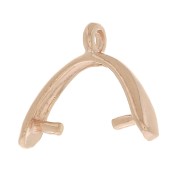 Enganche colgante 12 mm de Plata 925 Dorado rosa x1