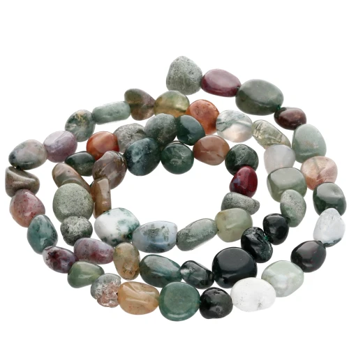 Perlas de pepita irregular 6 - 8 mm piedra preciosa - Moss Agate x39cm