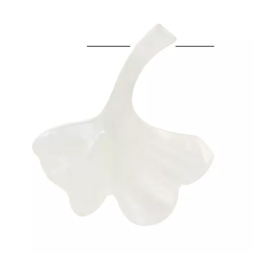 Cuenta hoja de Ginkgo 17x15 mm - Naturel x1