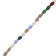 Cuentas de vidrio facetadas 5x3.5 mm - Multicolor x46cm|raw }}