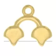 Cymbal - Terminal para tejido de cuentas Ginko Duo 16.5x14 mm Kastro II Dorado oro fino x1