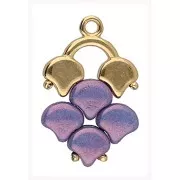 Cymbal - Terminal para tejido de cuentas Ginko Duo 16.5x14 mm Kastro II Dorado oro fino x1