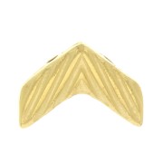 Cymbal - Terminal de metal para cuentas Chevron Beads 11x7 mm Avessalos Dorado oro fino x1