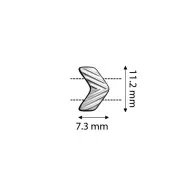 Cymbal - Terminal de metal para cuentas Chevron Beads 11x7 mm Avessalos Dorado oro fino x1