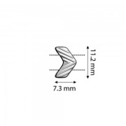 Cymbal - Terminal para cuentas Chevron Beads 11x7 mm Avessalos Plateado envej x1