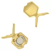 Cymbal Cierre con imán para chevron beads 11x17.5 mm Vorino - Dorado oro fino x1