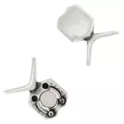 Cymbal Cierre con imán chevron beads 11x17.5 mm Vorino - Plateado envejecido x1