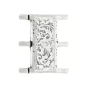 Cymbal Cierre con imán para Miyuki Delica 8/0 19x16 mm Nisida III Plateado envejx1