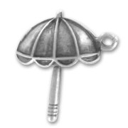 Dije paraguas 23 mm plateado antiguo x1|raw }}