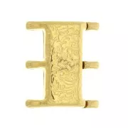 Cymbal Cierre con imán para Miyuki Delica 8/0 19x16 mm Nisida III Dorado oro fino x1