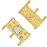 Cymbal Cierre con imán para Miyuki Delica 8/0 19x16 mm Nisida III Dorado oro fino x1