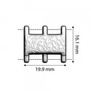 Cymbal Cierre con imán para Miyuki Delica 8/0 19x16 mm Nisida III Dorado rosa x1
