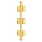 Platillo - Conector para cuentas Tila 34x8 mm Kalogeros III Dorado con oro fino