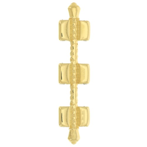 Platillo - Conector para cuentas Tila 34x8 mm Kalogeros III Dorado con oro fino