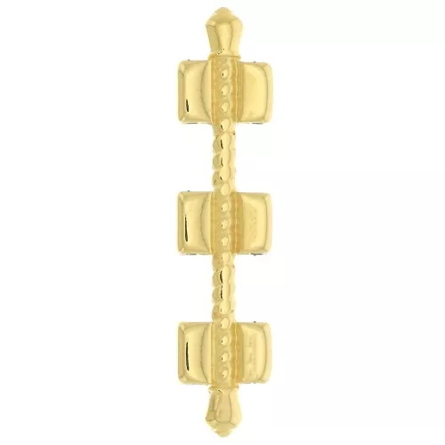 Platillo - Conector para cuentas Tila 34x8 mm Kalogeros III Dorado con oro fino