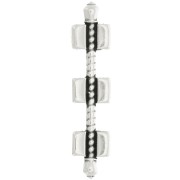 Platillo - Conector de cuentas Cuentas de Tila 34x8 mm Kalogeros III Plateado Envejecido|raw }}