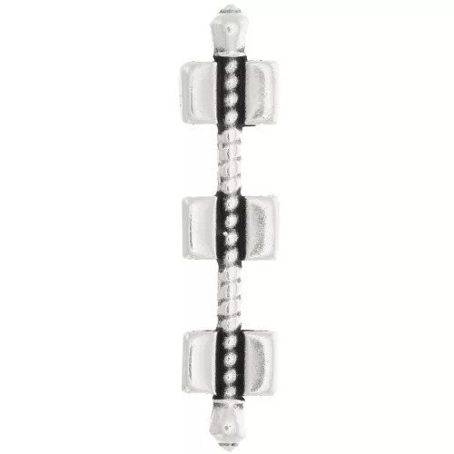 Platillo - Conector de cuentas Cuentas de Tila 34x8 mm Kalogeros III Plateado Envejecido