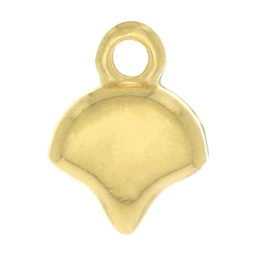 Cymbal - Terminal para tejido de cuentas Ginko Duo 10x7.5 mm Kastro Dorado oro fino x1