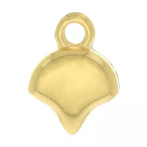 Cymbal - Terminal para tejido de cuentas Ginko Duo 10x7.5 mm Kastro Dorado oro fino x1