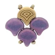 Cymbal - Ganchos pendientes Ginko Duo 7x7.5 mm - Polykarpos Plateado envej x2