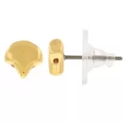 Cymbal - Ganchos pendientes Ginko Duo 7x7.5 mm -Alopronia Dorado oro fino x2