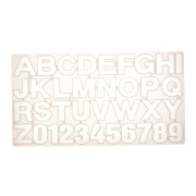 Molde silicono para hacer letras y números de resina 35x19 cm x1|raw }}