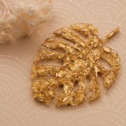 Molde silicono para hacer una hoja de Philodendron de resina 12x8 cm x1