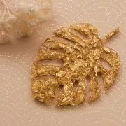 Molde silicono para hacer una hoja de Philodendron de resina 12x8 cm x1