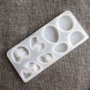 Molde silicono para hacer cabuchones de resina 17x8 cm x1