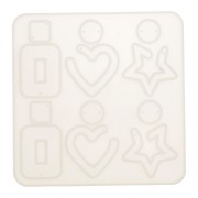 Molde de silicono n°10 para hacer pendientes de resina 14x14 cm x1|raw }}