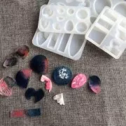 Molde silicono para hacer gota y rectángulo plano y relieve de resina x 1