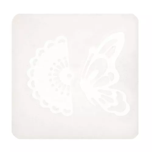 Molde silicono para hacer 1 mariposa y 1 colgante media circulo 5x5 cm x1