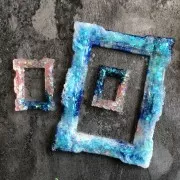 Molde silicono para hacer 3 marcos de fotos de estilo barroco 13x10 cm x1