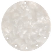 Colgante - candelabro 43 mm - Imitación escama de tortuga - Blanco nacarado x1