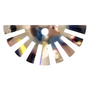 Colgante con forma de medio sol 19x38 mm - Imitación escama de tortuga - Beige - Rose x1|raw }}