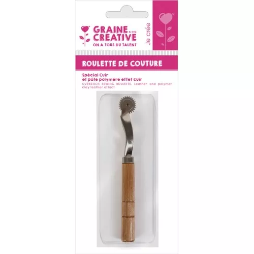 Herramienta para marcar y agujerear el cuero 15 cm - mango de madera x1