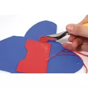 Herramienta para marcar y agujerear el cuero 15 cm - mango de madera x1