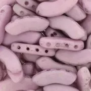 Cuentas de vidrio QuadBow Bead 6x15 mm - Opaque Light Rose Ceramic Look x10