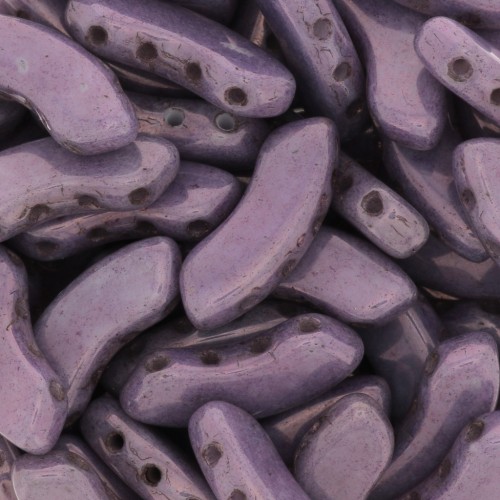 Cuentas de vidrio QuadBow Bead 6x15 mm - Opaque Luster Amethyst x10