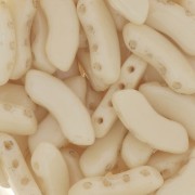 Cuentas de vidrio QuadBow Bead 6x15 mm - Opaque Beige Ceramic Look x10|raw }}