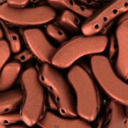 Cuentas de vidrio QuadBow Bead 6x15 mm - Red Copper Mat x10|raw }}