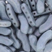 Cuentas de vidrio QuadBow Bead 6x15 mm - Opaque Blue Ceramic Look x10|raw }}