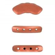 Cuentas de vidrio QuadBow Bead 6x15 mm - Opaque Blue Ceramic Look x10