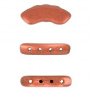 Cuentas de vidrio QuadBow Bead 6x15 mm - Opaque White x10