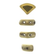 Cuentas de vidrio PieDuo Bead 6x8 mm - Jet Hematite x30