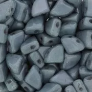 Cuentas de vidrio PieDuo Bead 6x8 mm - Opaque Blue Ceramic Look x30