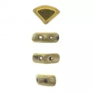 Cuentas de vidrio PieDuo Bead 6x8 mm - Full Dorado x30