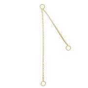 Entrepieza cadena malla Veneciana de 5 cm y 3 cm - Chapado oro 3 micras x 1|raw }}